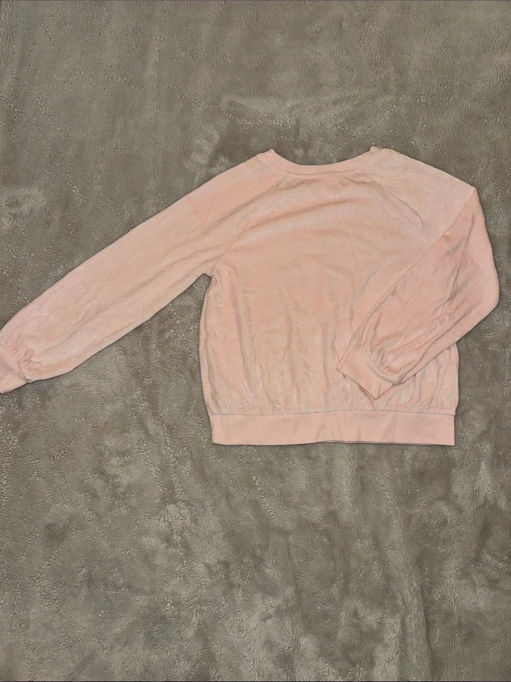 Cat & Jack Pink Velvet Star Crewneck Sweatshirt